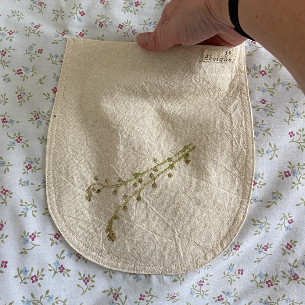 Colorblock Linen and Cotton Tote Bag - Picture 8 of 9